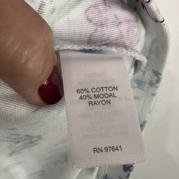 J Jill Skirt S Tropical Toile Easy Knit Pockets Sea Palm Tree Pull On Stretch - Picture 9 of 10